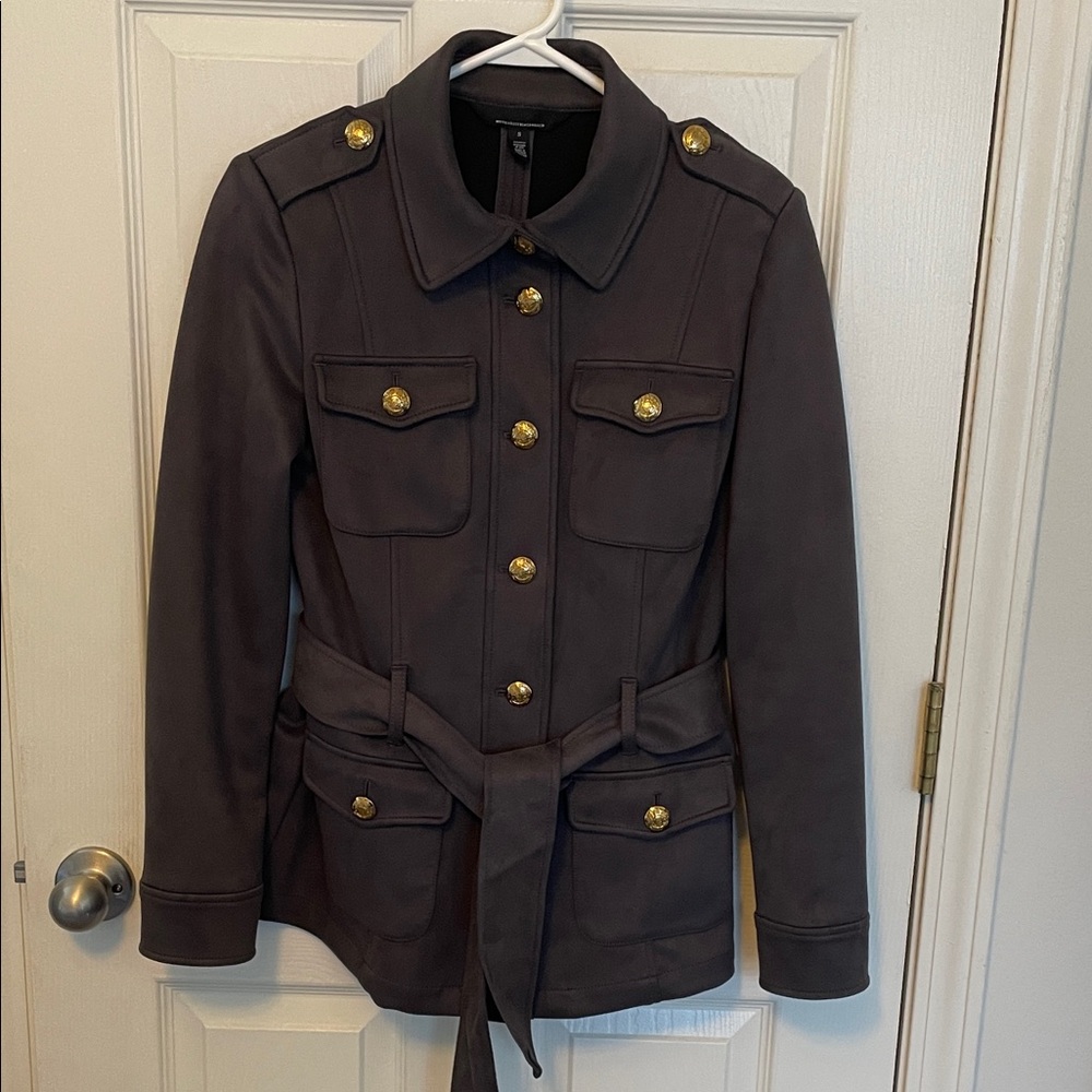 White House Black Market Charcoal Utility Jacket